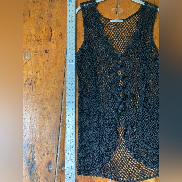 Alberto Macali Lace Button Sleeveless Top Sz: One Size - Picture 7 of 9